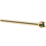 14k Yellow Gold 2mm Lab Grown Green Diamond Nose Ring - BodyCandy - Flyclothing LLC