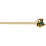 14k Yellow Gold 2mm Lab Grown Green Diamond Nose Ring - BodyCandy - Flyclothing LLC