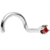 14k White Gold 2mm Lab Grown Red Diamond Nose Ring - BodyCandy - Flyclothing LLC