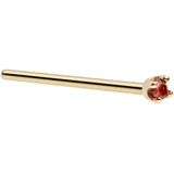 14k Yellow Gold 2mm Lab Grown Red Diamond Nose Ring - BodyCandy - Flyclothing LLC
