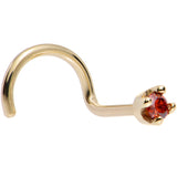 14k Yellow Gold 2mm Lab Grown Red Diamond Nose Ring - BodyCandy - Flyclothing LLC
