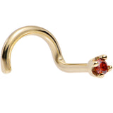 14k Yellow Gold 2mm Lab Grown Red Diamond Nose Ring - BodyCandy - Flyclothing LLC