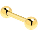 14k Solid Gold Ball Internally Threaded Barbell Tongue Ring - BodyCandy - Flyclothing LLC