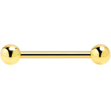 14k Solid Gold Ball Internally Threaded Barbell Tongue Ring - BodyCandy - Flyclothing LLC