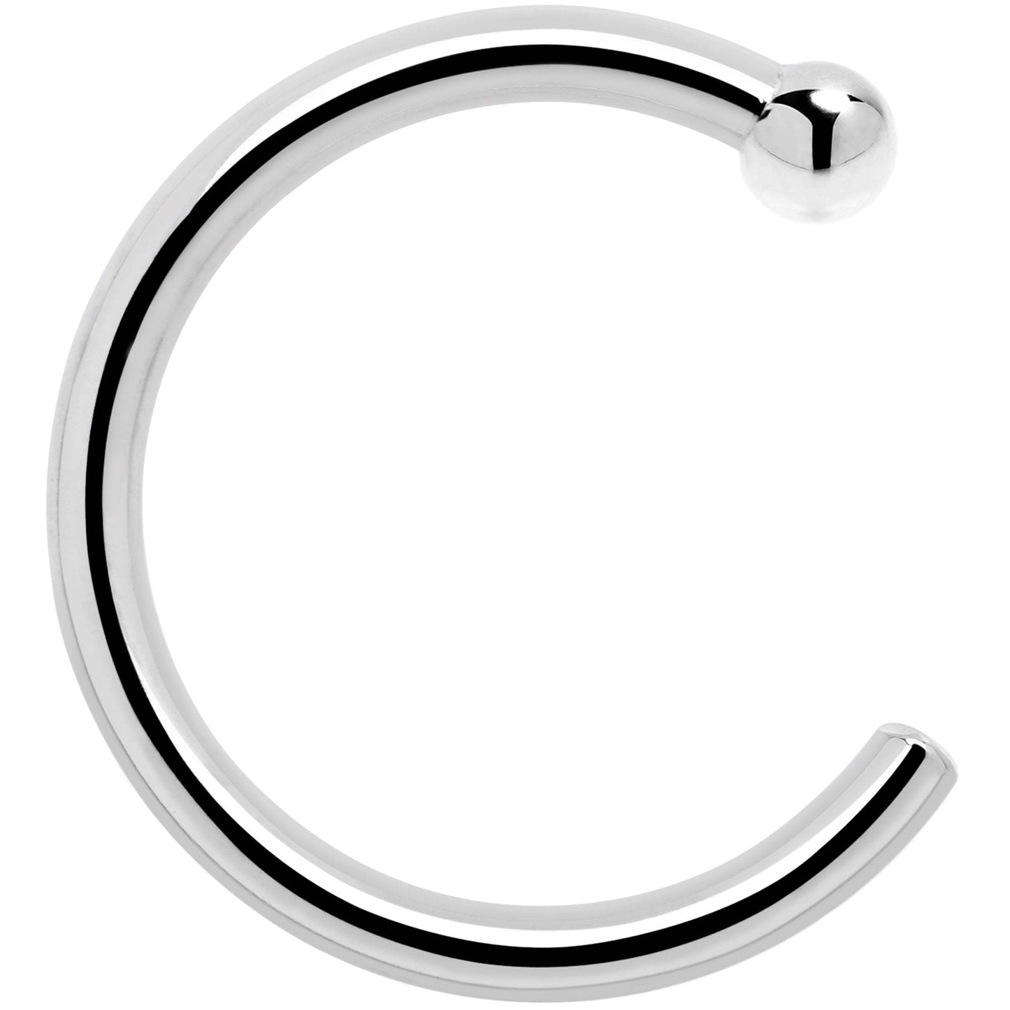 Real Platinum Nose Hoop - Hypoallergenic & Luxurious - BodyCandy - Flyclothing LLC
