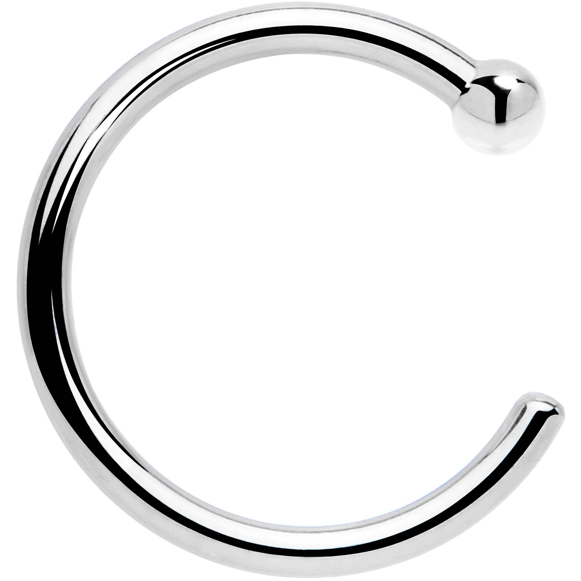 Real Platinum Nose Hoop - Hypoallergenic & Luxurious - BodyCandy - Flyclothing LLC
