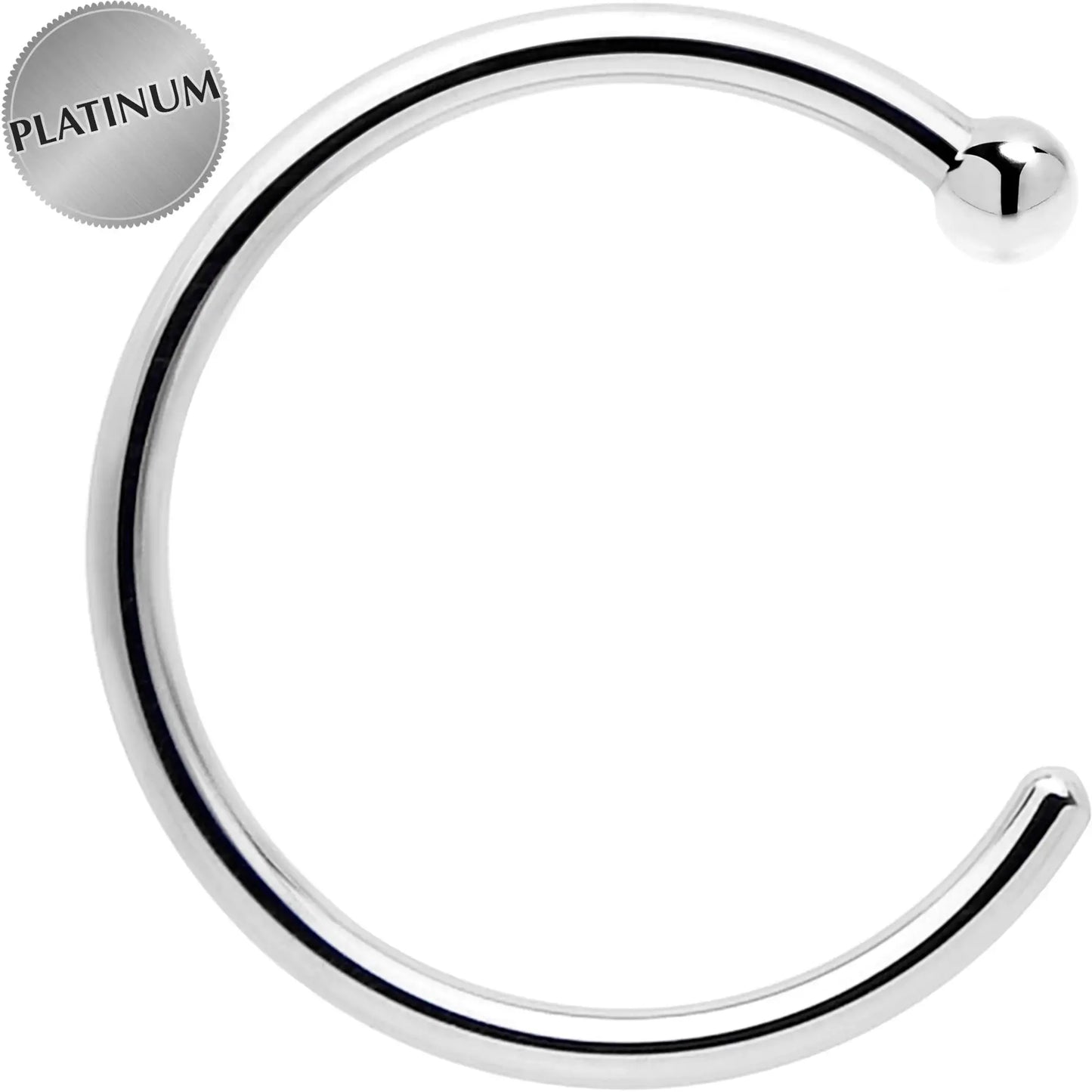 Real Platinum Nose Hoop - Hypoallergenic & Luxurious - BodyCandy - Flyclothing LLC