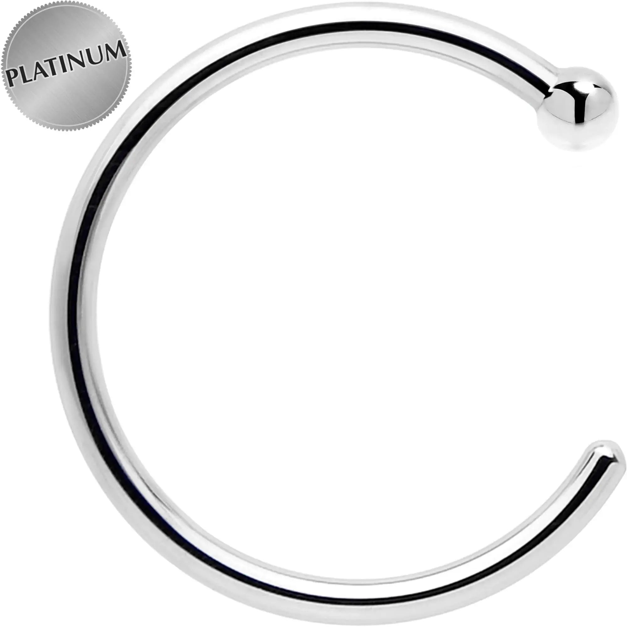 Real Platinum Nose Hoop - Hypoallergenic & Luxurious - BodyCandy - Flyclothing LLC
