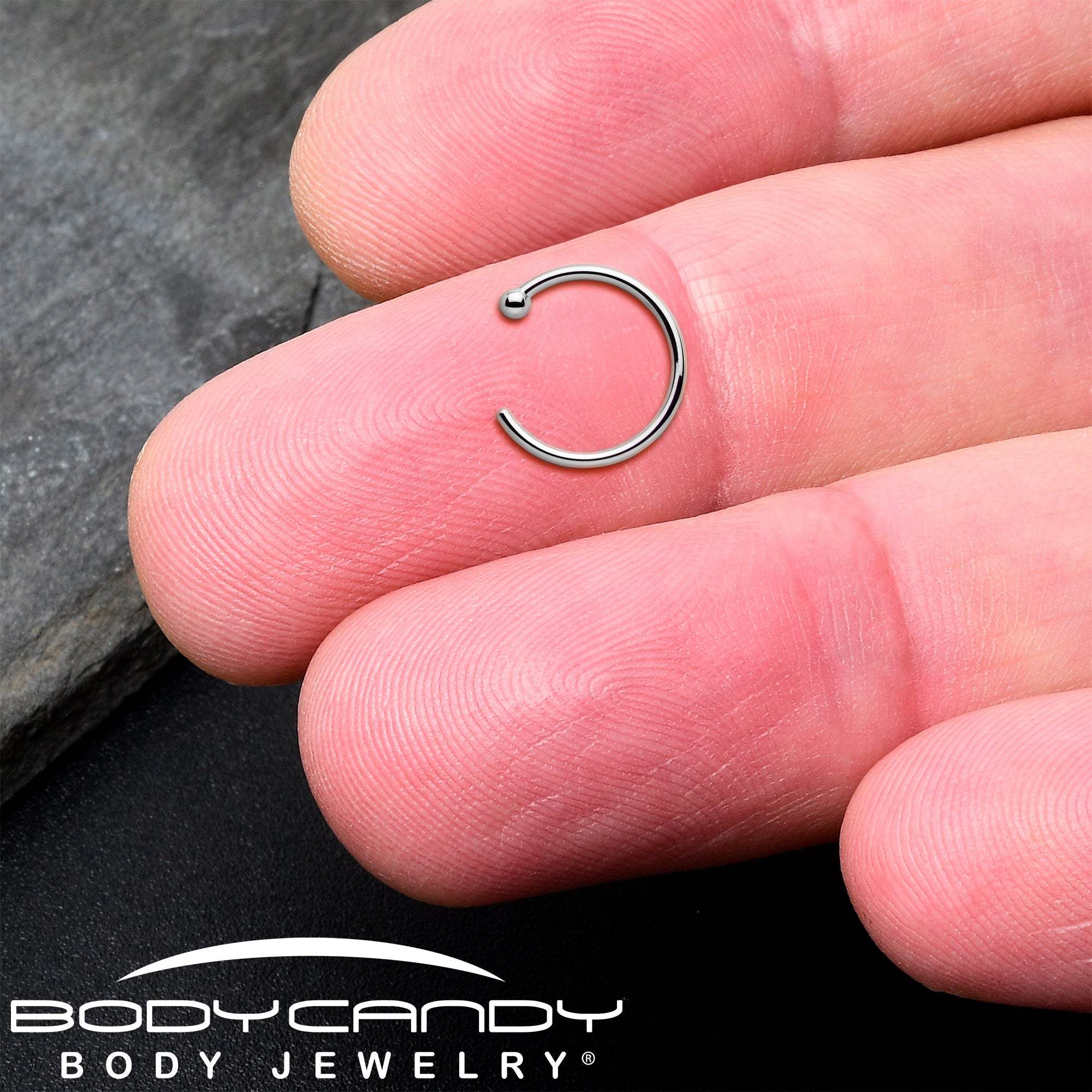 Real Platinum Nose Hoop - Hypoallergenic & Luxurious - BodyCandy - Flyclothing LLC