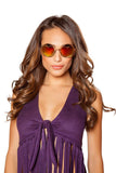 Roma Costume Hippie Glasses with Heart Lense Frame - Roma Costume - Flyclothing LLC