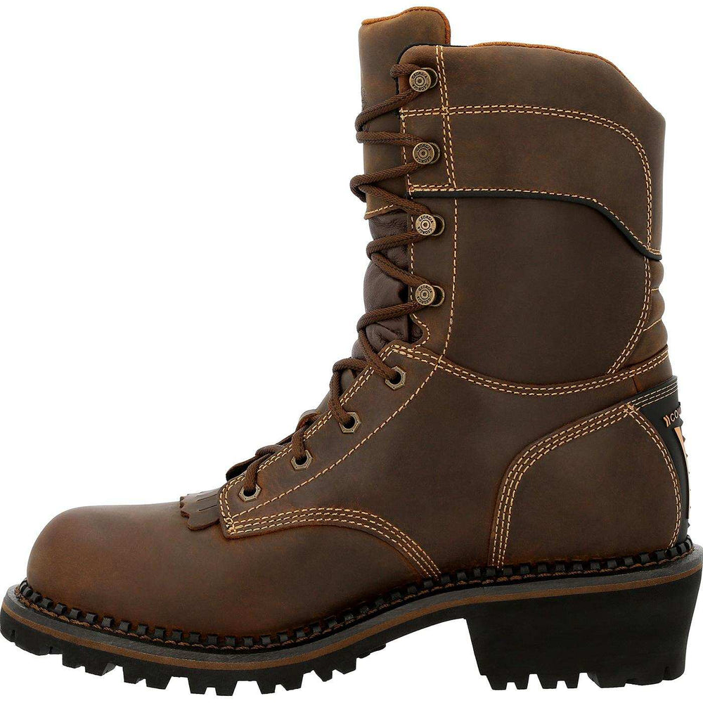 Georgia Boot AMP LT Logger Composite Toe Insulated Waterproof Work Boot - Georgia Boot - Flyclothing LLC