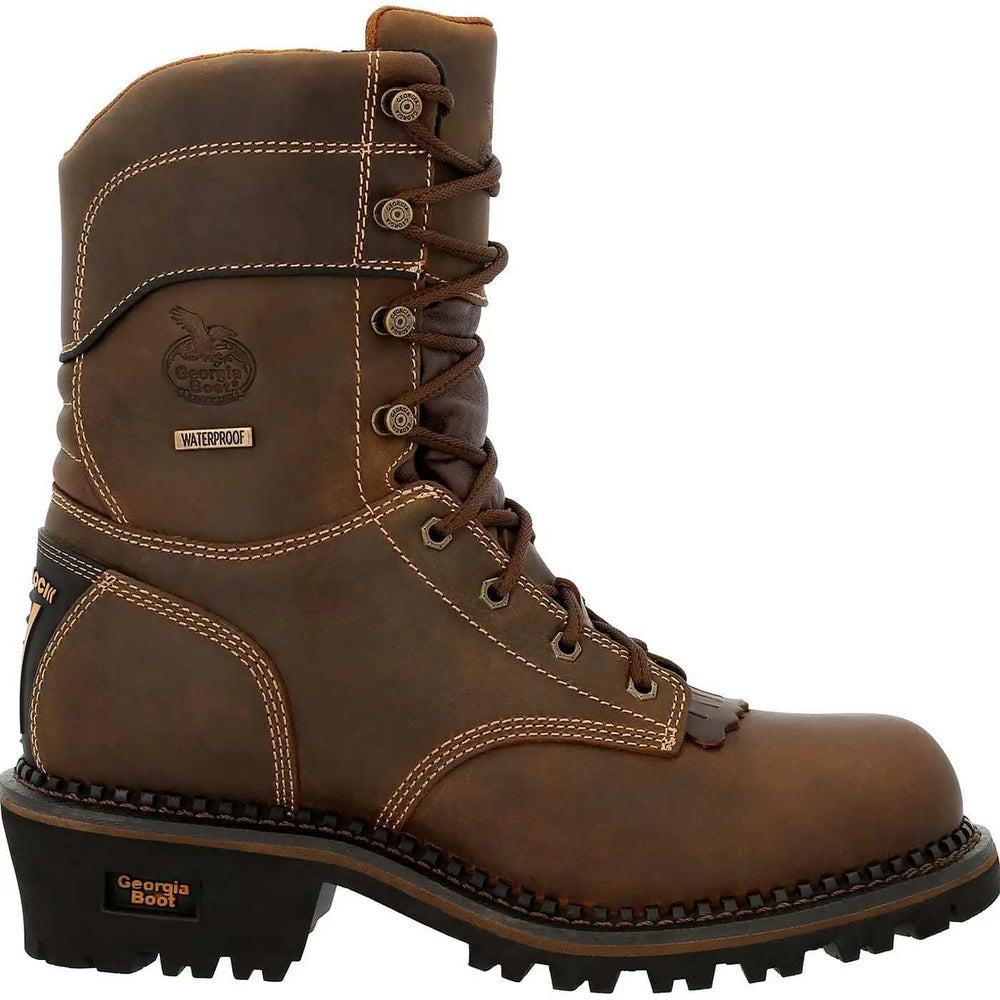Georgia Boot AMP LT Logger Composite Toe Insulated Waterproof Work Boot - Georgia Boot - Flyclothing LLC