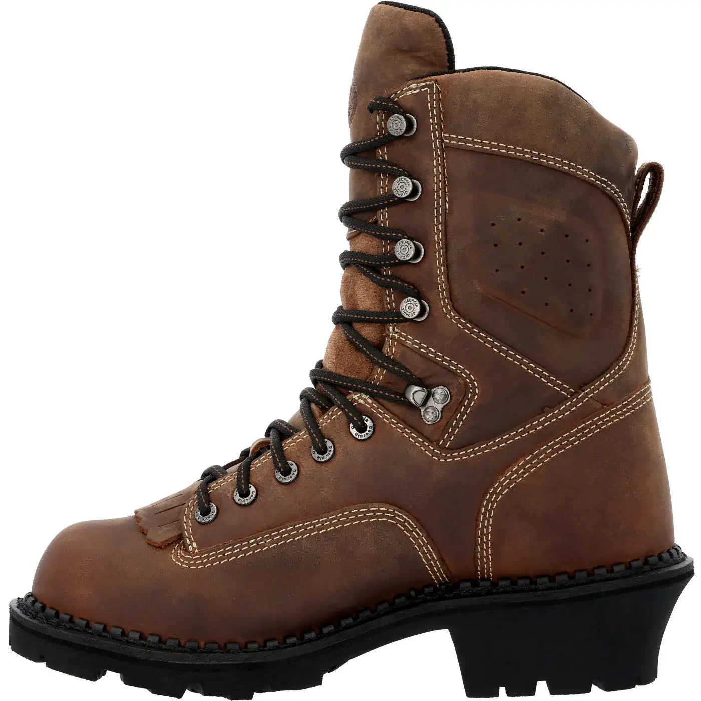 Georgia Boot Men's USA Scalloped Heel Waterproof Logger - Georgia Boot - Flyclothing LLC