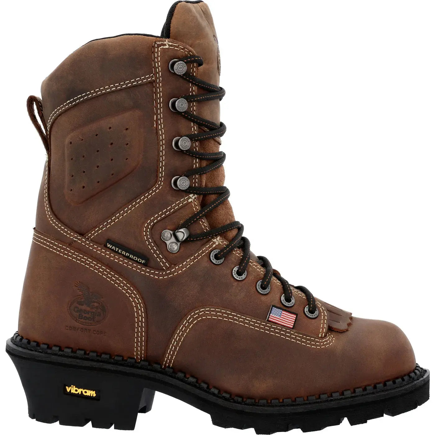 Georgia Boot Men's USA Scalloped Heel Waterproof Logger - Georgia Boot - Flyclothing LLC