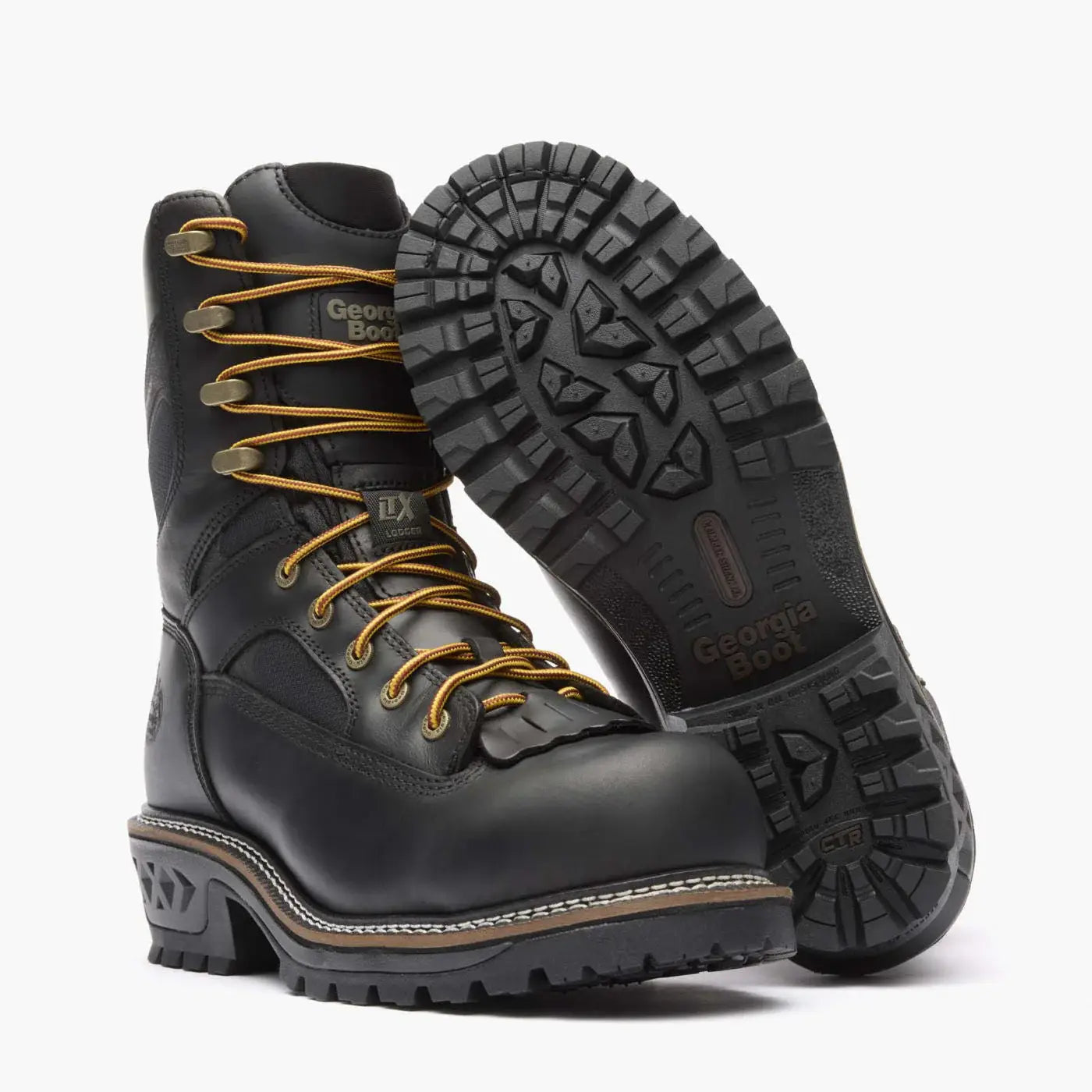 Georgia Boot LTX Logger Composite Toe Waterproof Black Work Boot Black - Georgia Boot - Flyclothing LLC