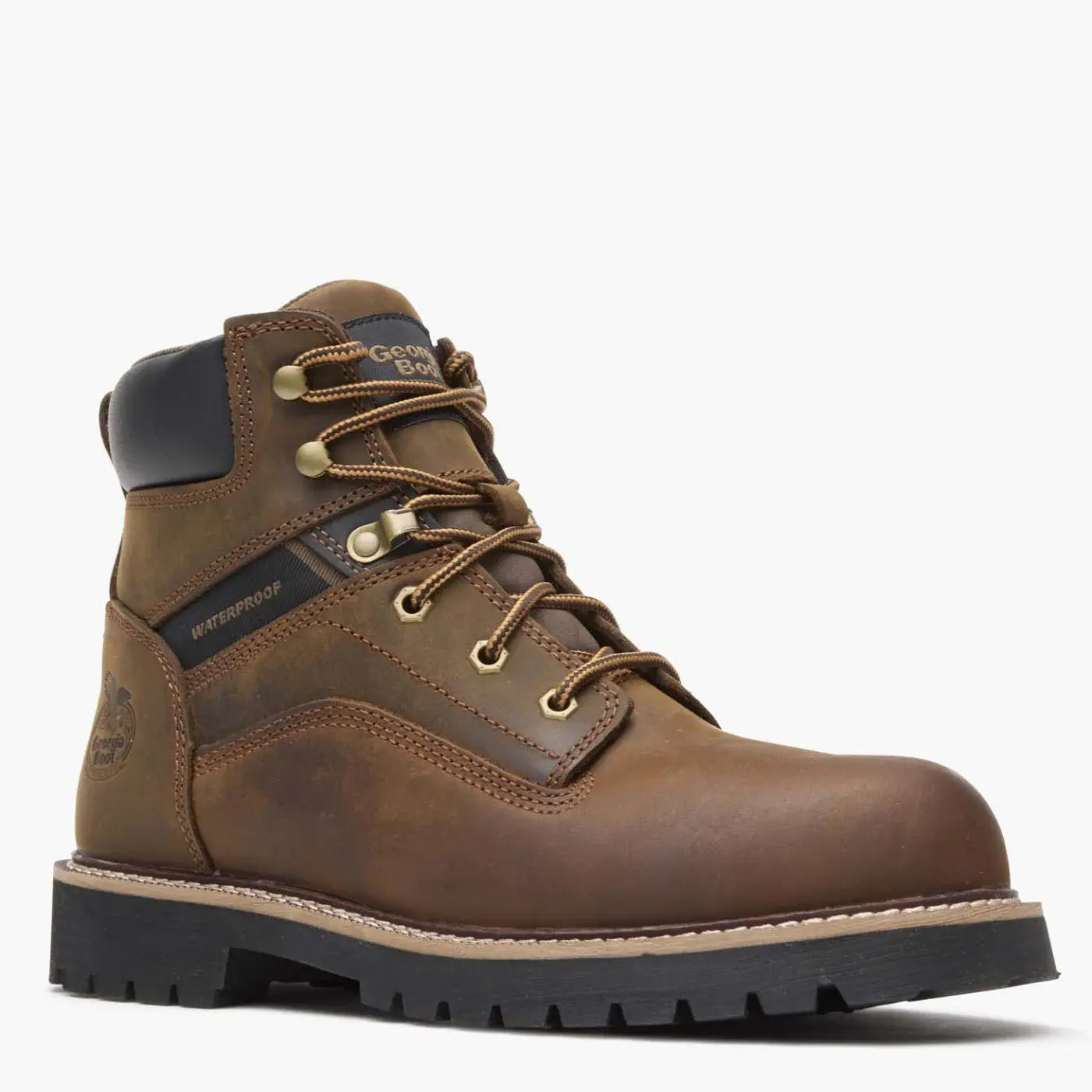 Georgia Boot Men's Core 37 Steel Toe 6" Waterproof Work Boot Brown - Georgia Boot - Flyclothing LLC