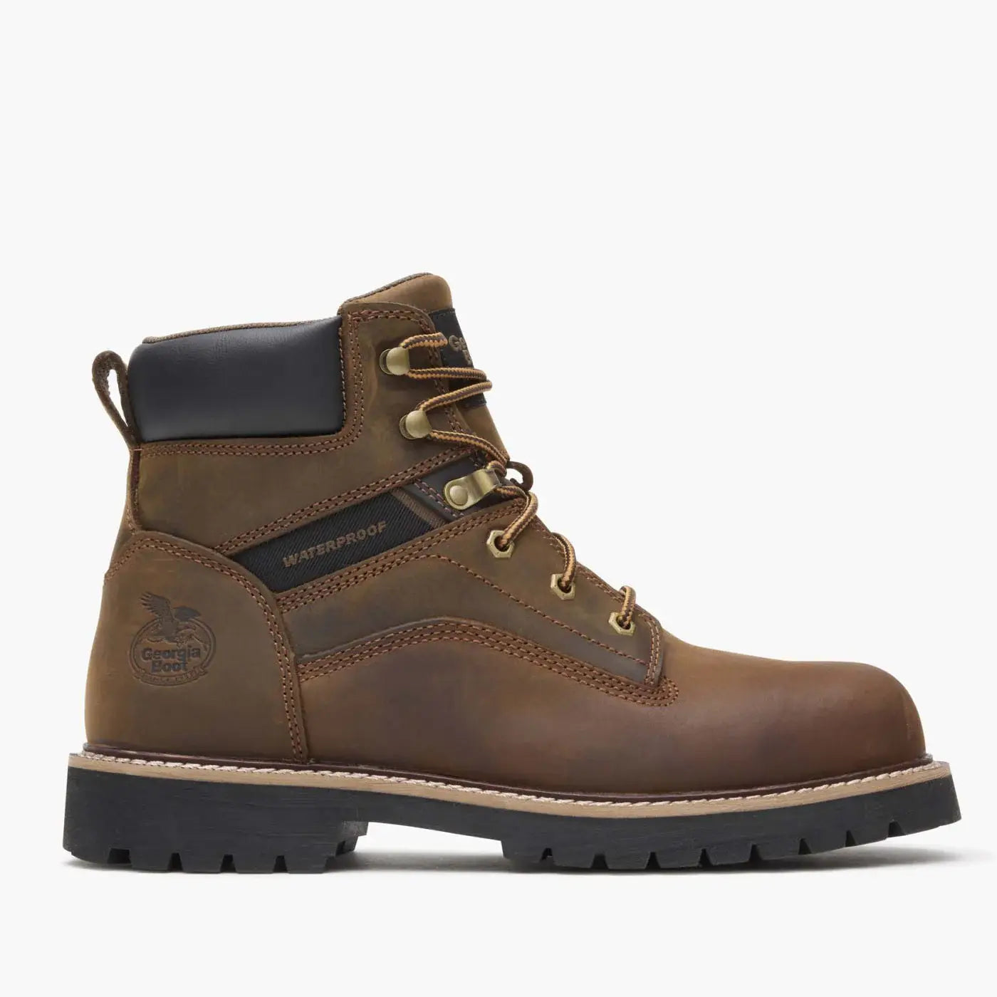 Georgia Boot Men's Core 37 Steel Toe 6" Waterproof Work Boot Brown - Georgia Boot - Flyclothing LLC