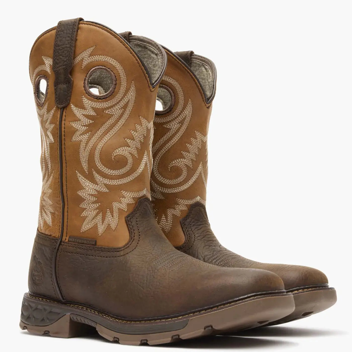 Georgia Boot Carbo-Tec FLX 11" Waterproof Pull On Work Boot Brown - Georgia Boot - Flyclothing LLC