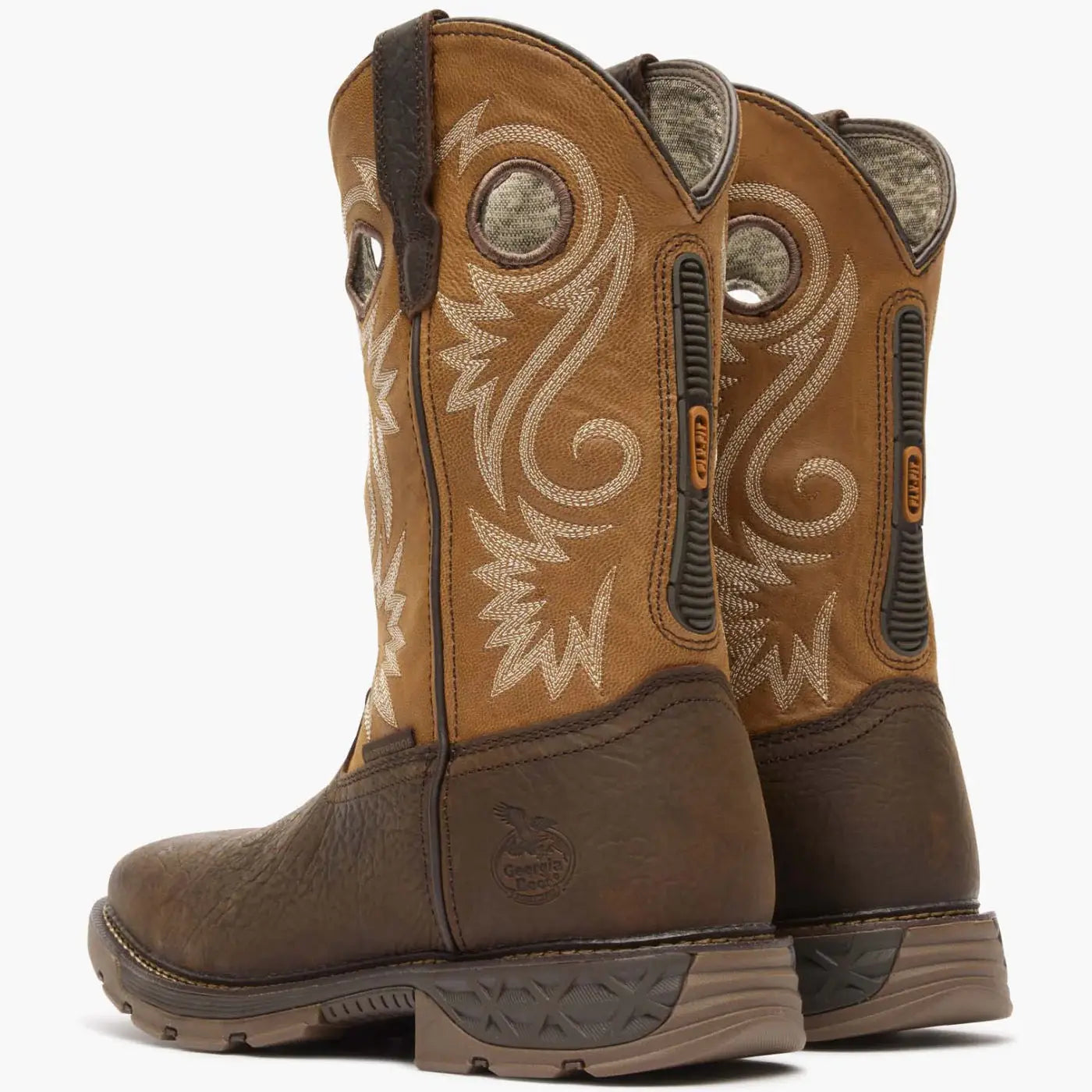 Georgia Boot Carbo-Tec FLX 11" Waterproof Pull On Work Boot Brown - Georgia Boot - Flyclothing LLC