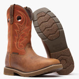Georgia Boot Core 37 Western 11" Waterproof Pull-On Work Boot in Brown/Rust - Georgia Boot - Flyclothing LLC