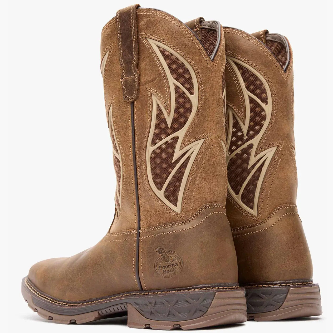 Georgia Boot Carbo-Tec FLX Pull-on with InsulKul™ Work Boot in Brown/Tan - Georgia Boot - Flyclothing LLC