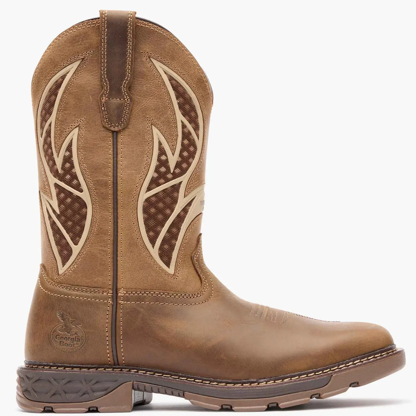 Georgia Boot Carbo-Tec FLX Pull-on with InsulKul™ Work Boot in Brown/Tan - Georgia Boot - Flyclothing LLC