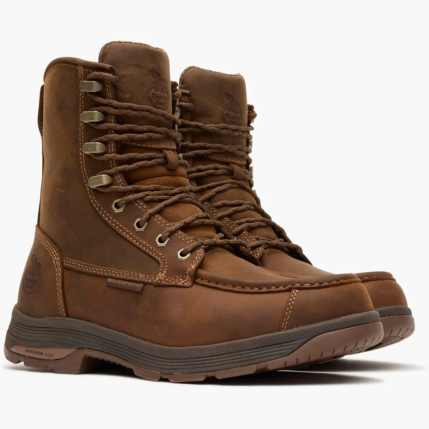 Georgia Boot Athens SuperLyte 8" Waterproof Side-Zip Moc Toe Work Boot - Georgia Boot - Flyclothing LLC