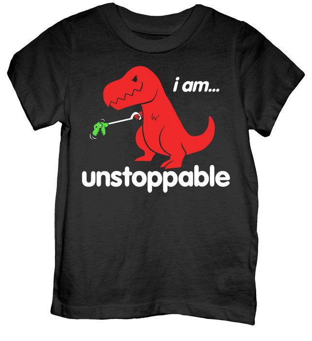 Toddler Black Unstoppable Dino T-Shirt - Anonymous - Flyclothing LLC
