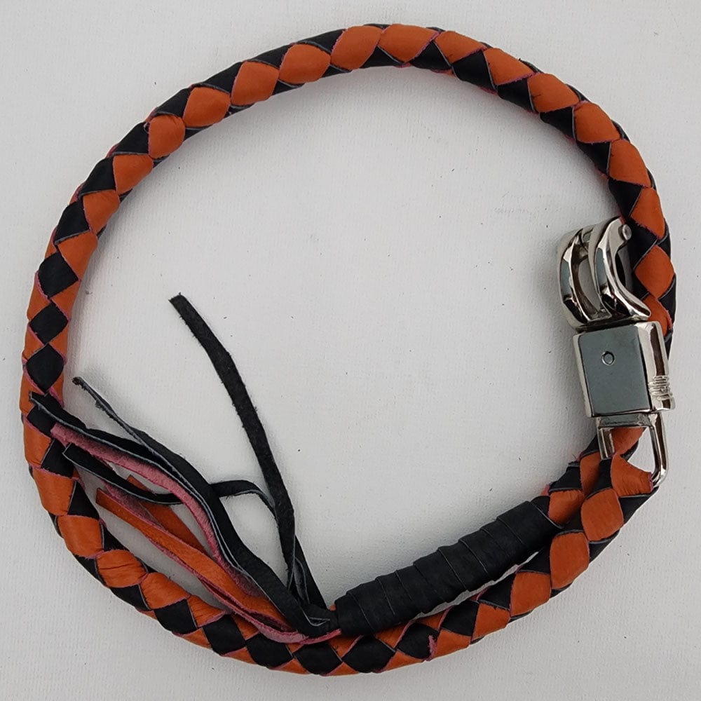 Get Back Whip - Black and Orange - GoLeather