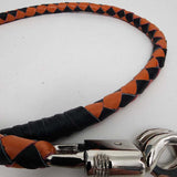 Get Back Whip - Black and Orange - GoLeather