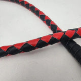 Get Back Whip - Black and Red - GoLeather