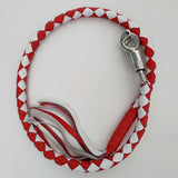 Get Back Whip - White and Red - GoLeather