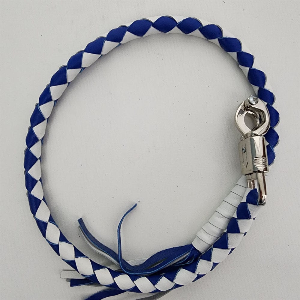 Get Back Whip - White and Blue - GoLeather