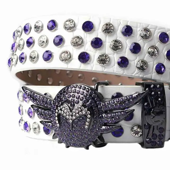 Angel Wing Rhinestone Belt - Rhinestone Belt Store - Flyclothing LLC