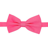Gia Fuchsia Satine Adjustable Bowtie - Ferrecci USA - Flyclothing LLC