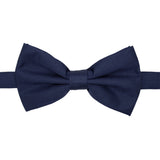 Gia Navy Blue Satine Adjustable Bowtie - Ferrecci USA - Flyclothing LLC