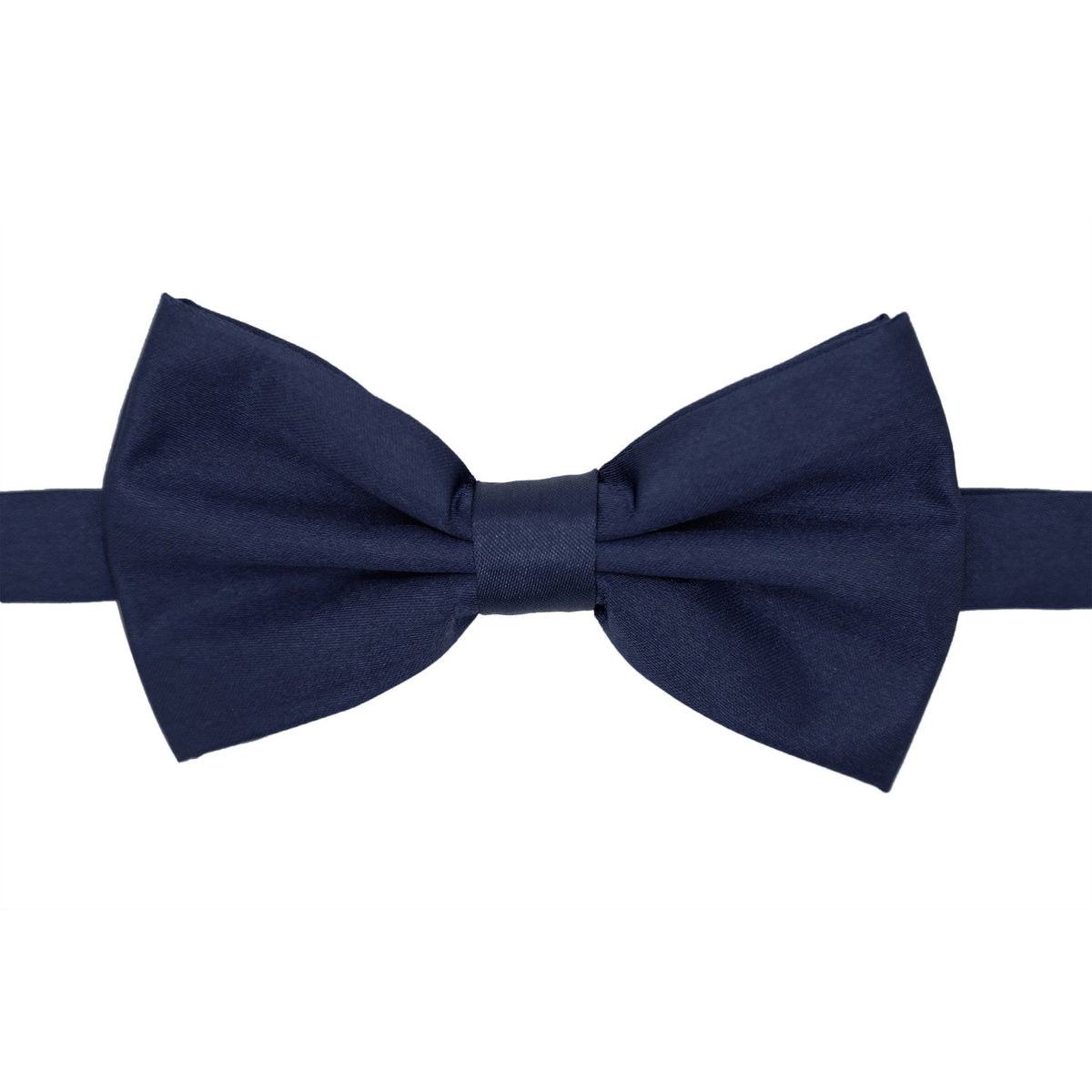Gia Navy Blue Satine Adjustable Bowtie - Ferrecci USA - Flyclothing LLC