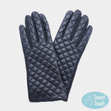 Faux Leather Quilted Smart Touch Gloves - Madeline Love - Flyclothing LLC