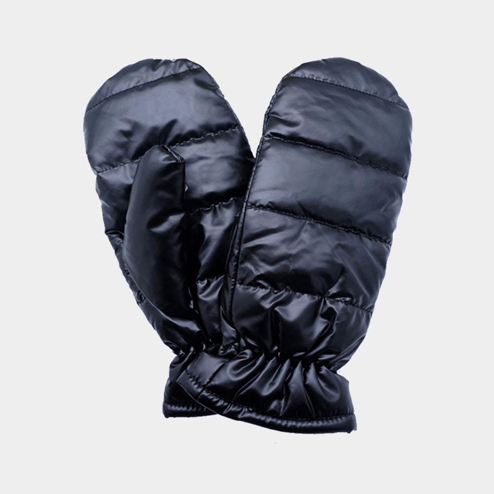 Shiny Puffer Mitten Gloves - Madeline Love - Flyclothing LLC