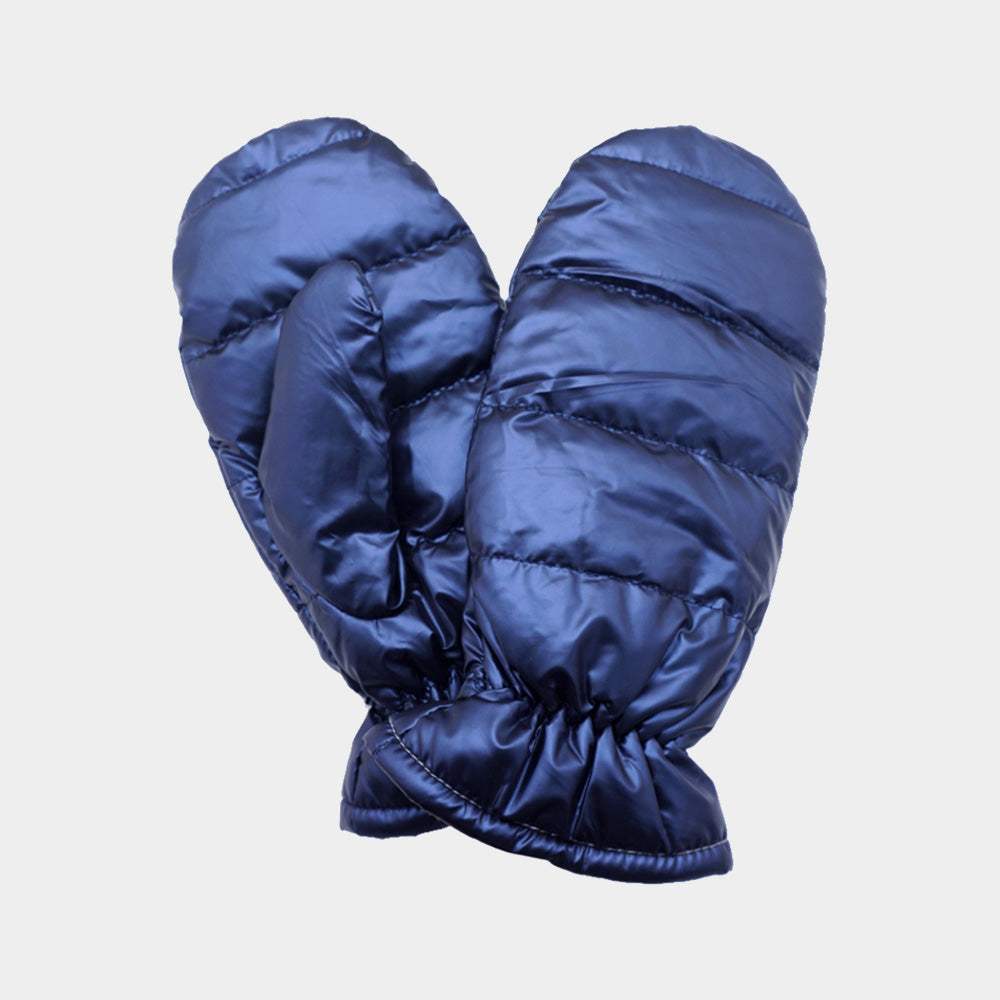 Shiny Puffer Mitten Gloves - Madeline Love - Flyclothing LLC