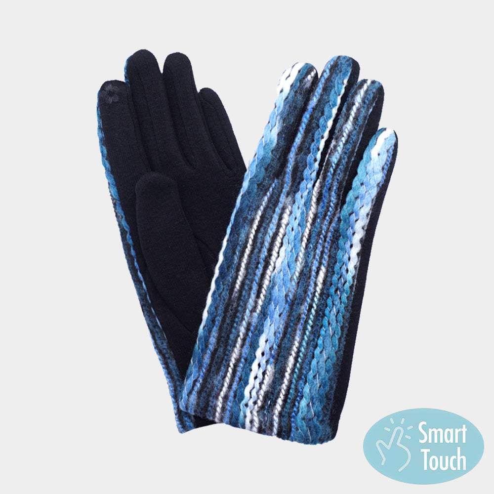 Yarn Embroidered Smart Touch Gloves - Madeline Love - Flyclothing LLC