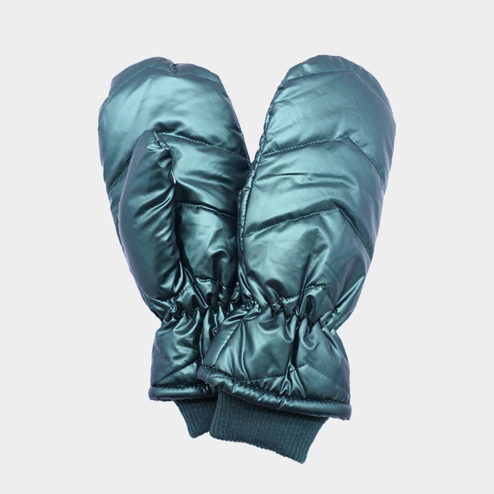 Shiny Puffer Mitten Chic Gloves - Madeline Love - Flyclothing LLC