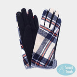 Plaid Pattern Smart Touch Gloves - Madeline Love - Flyclothing LLC