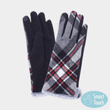 Plaid Pattern Smart Touch Gloves - Madeline Love - Flyclothing LLC