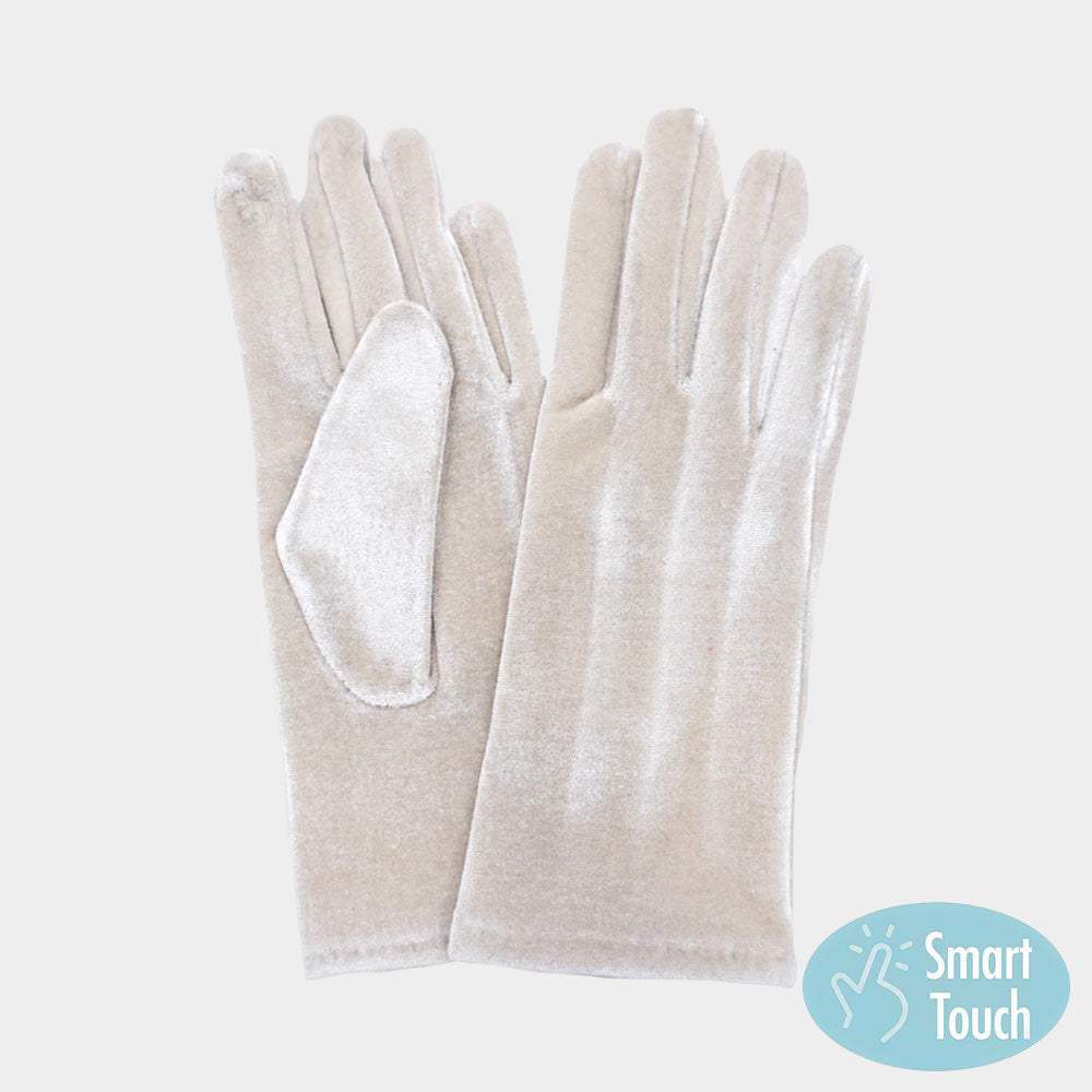 Solid Velvet Feel Smart Touch Gloves - Madeline Love - Flyclothing LLC