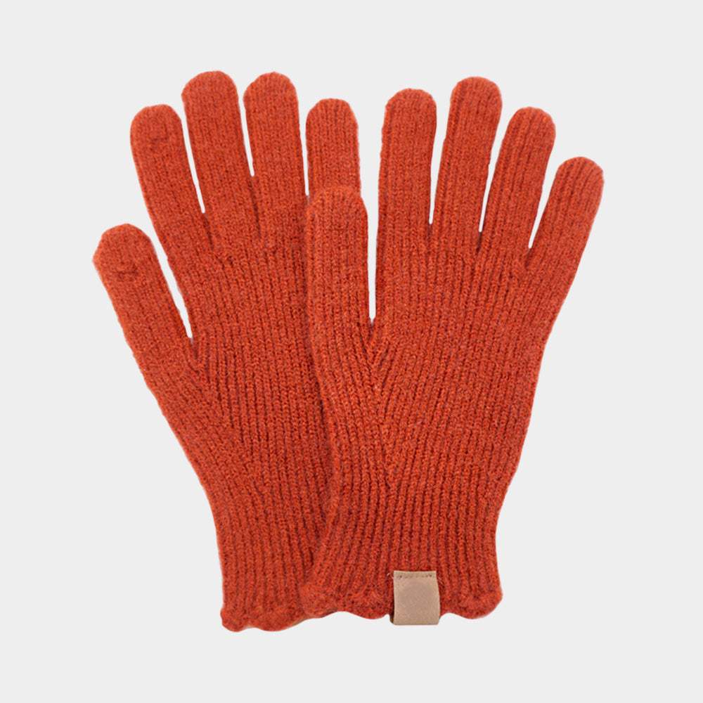 Ribbed Knit Smart Touch Gloves - Madeline Love - Flyclothing LLC