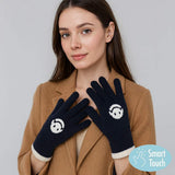 Knit Smile Accent Smart Touch Gloves - Madeline Love - Flyclothing LLC