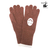 Knit Smile Accent Smart Touch Gloves - Madeline Love - Flyclothing LLC