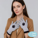 Knit Smile Accent Smart Touch Gloves - Madeline Love - Flyclothing LLC