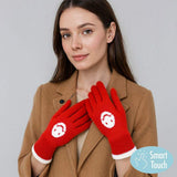 Knit Smile Accent Smart Touch Gloves - Madeline Love - Flyclothing LLC